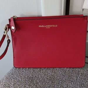 Karl Lagerfeld Vibrant Red Clutch/Wristlet